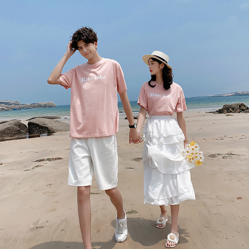 Couples summer short sleeve suit