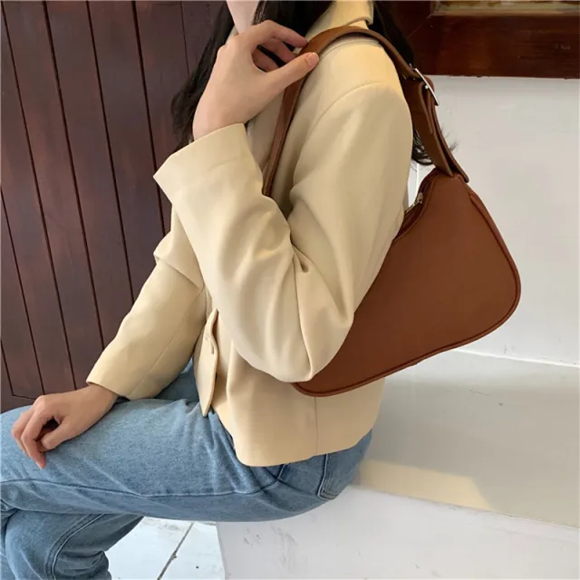 Female Vintage Hand Carrying Underarm Bag Brown - Shop at LoveMi