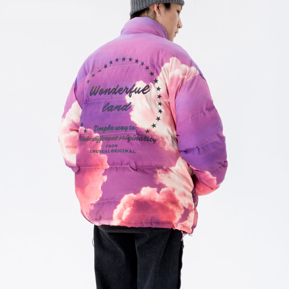 Star digital printing down jacket