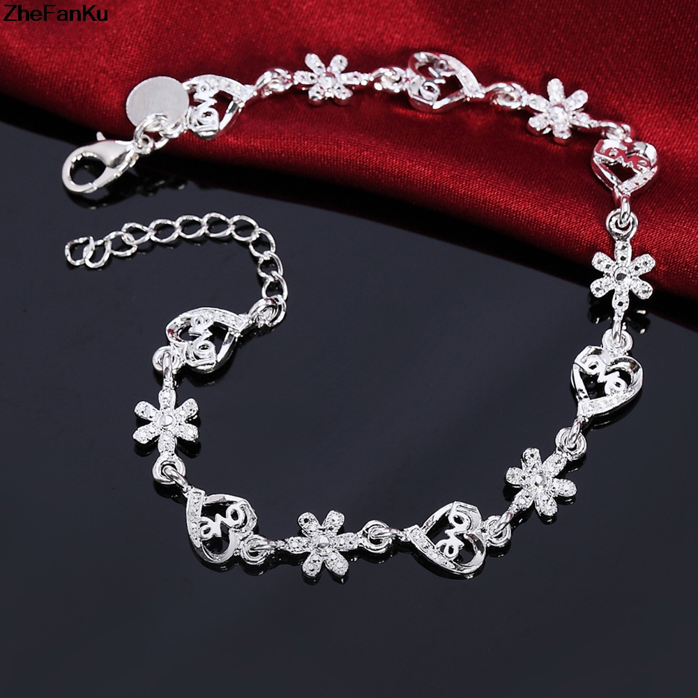 Silver Snowflake Love Girls And Ladies Bracelet