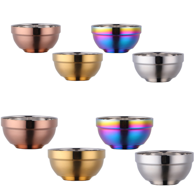 School Cafeteria Thickened Double-Layer Insulated Rice Bowl Home