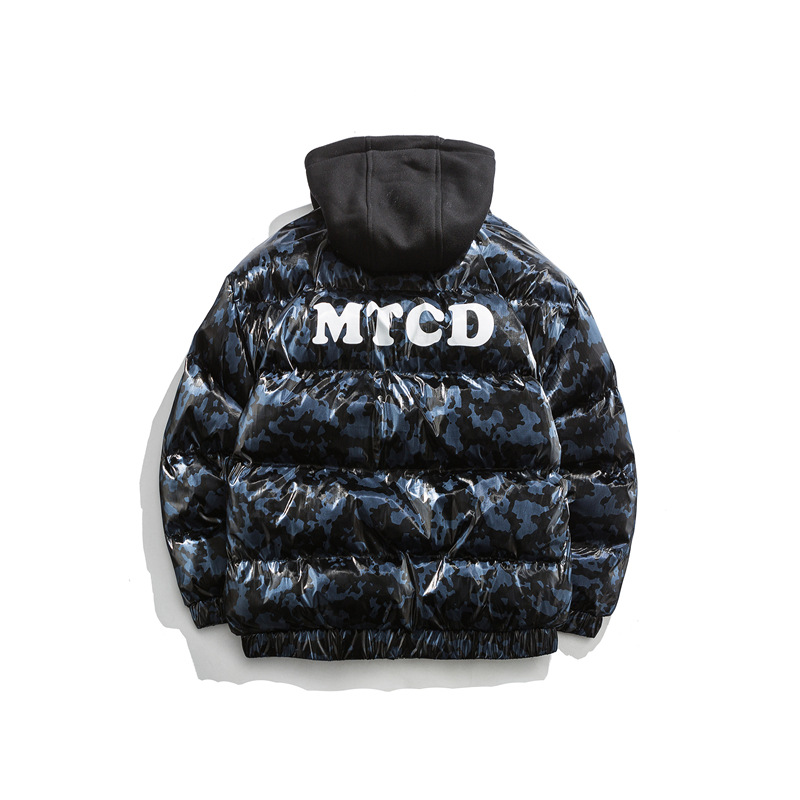 Camouflage Print Hooded warm Cotton Coat Jacket