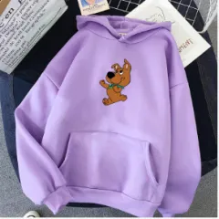 Women's New Hooded Sweater All-match Plus Cashmere - Violet - View 1