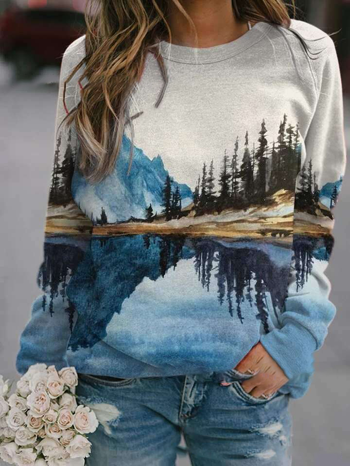 Women's printed sweater