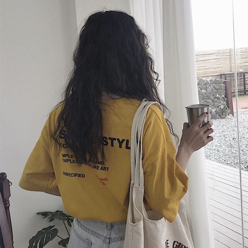 Loose plus size lazy half sleeve T-shirt