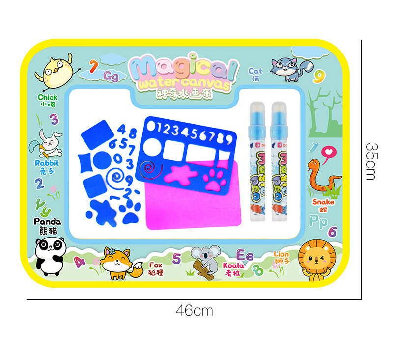 Baby dinosaur water canvas board