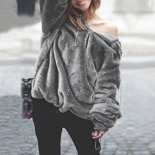 Women's sweater coat Grey - Shop at LoveMi