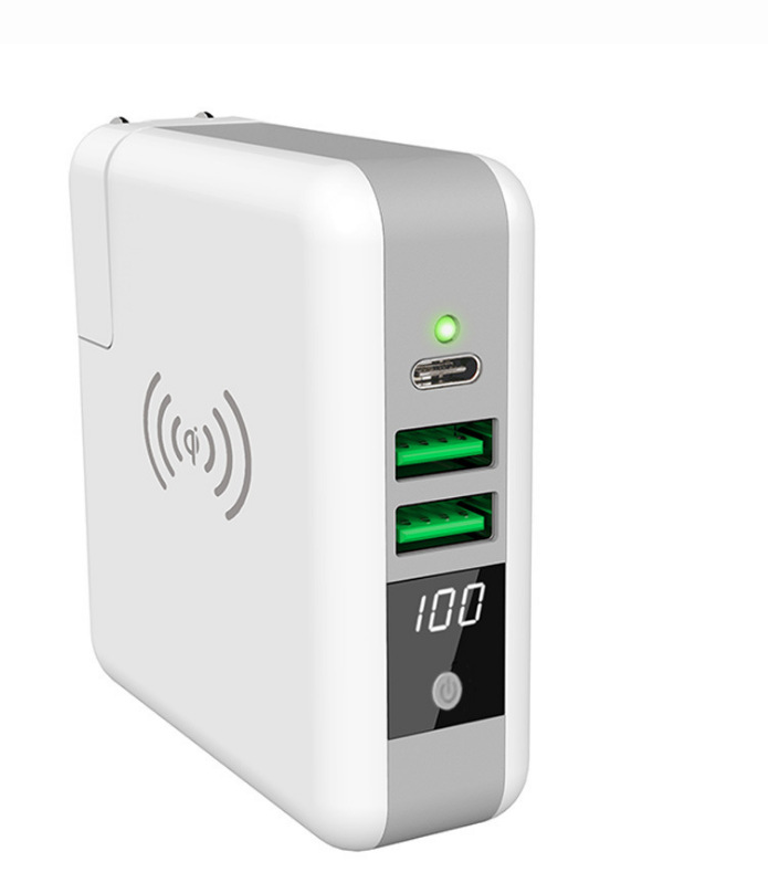 Qi Three In 1 Wireless Charger USB Mobile Power Bank