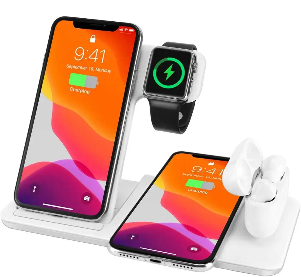 Fdgao 15W 4 in 1 Desktop Wireless Charger
