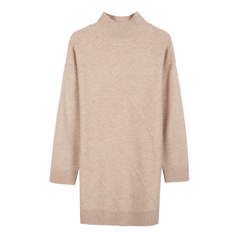 High collar all-match pure wool base shirt