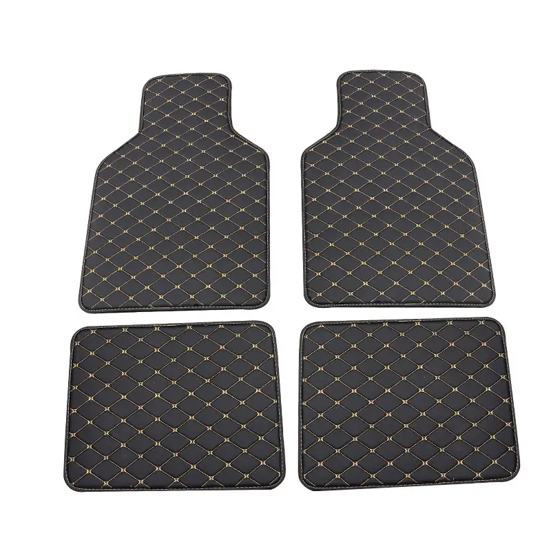 Full surround leather quilted silk loop right rudder mat