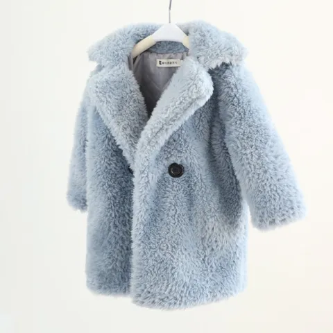 Big Kids Fur Coat in Autumn and Winter
