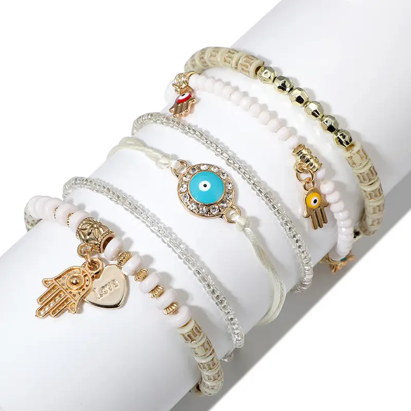 Accessories Eyes Palm Love Heart Beaded Jewelry