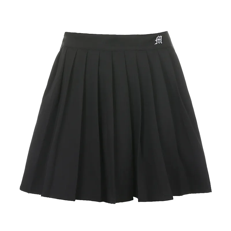 All-match pleated skirt - Black