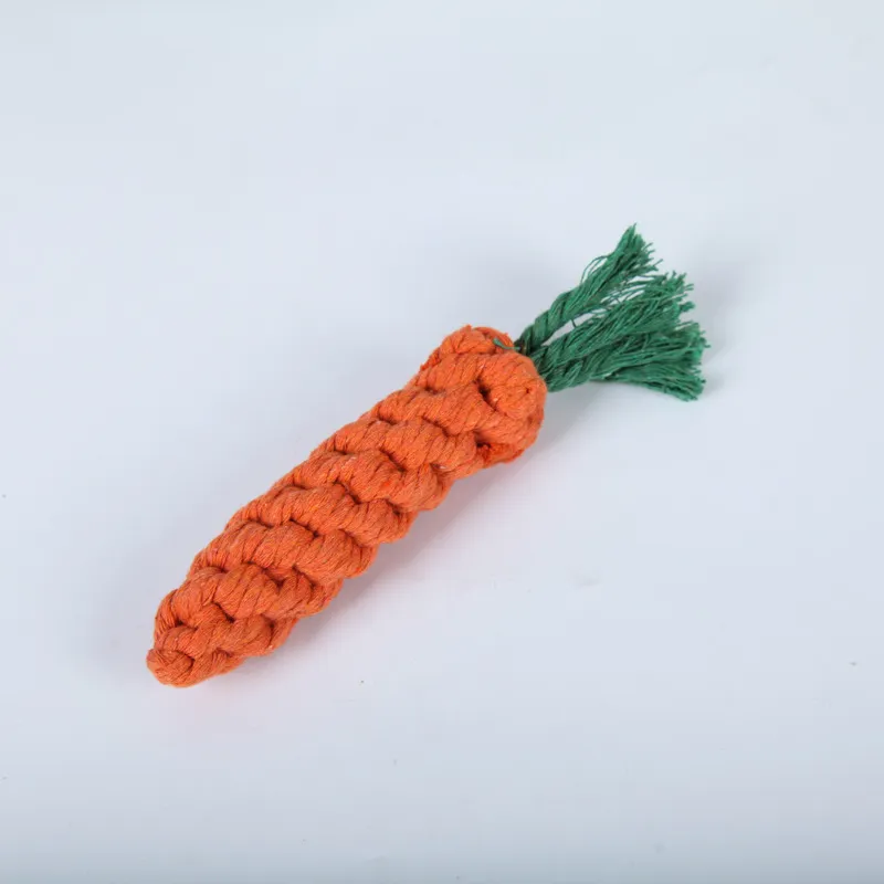 Pet carrot cotton rope modeling toy - Orange