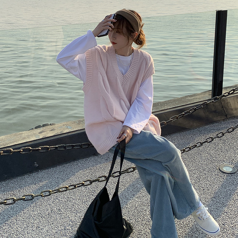 Lazy wind casual Ins waistcoat