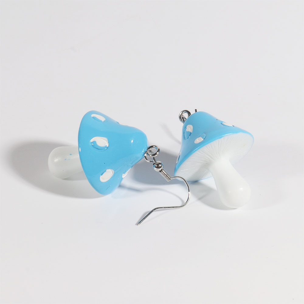 Creative Personality And Funny Wave Point Mushroom Earrings