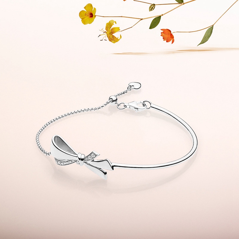 Gorgeous Bow Silver-Plated Silver Bracelet