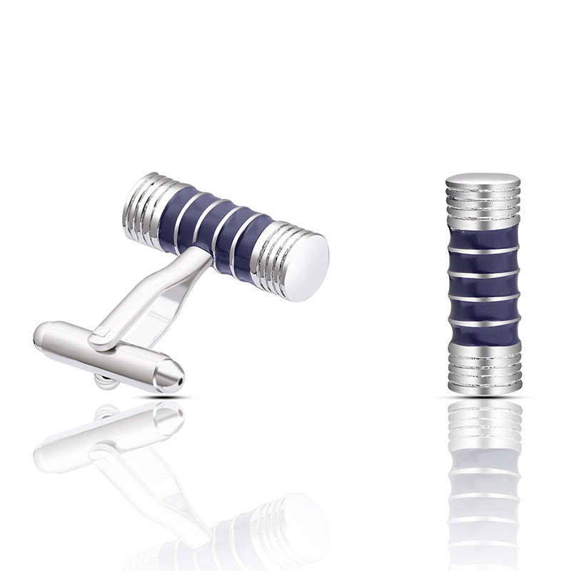 Cylindrical Copper Cufflinks, picture 2 of 3