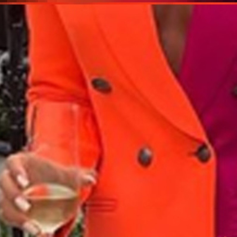 Fashion color matching suit dress