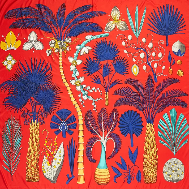Imitation silk twill silk scarf - Red