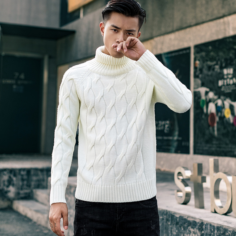 Casual solid color turtleneck