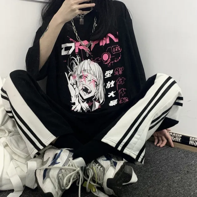Cool Girls Wear All Match Loose Tops With Short Sleeves Black - Shop at LoveMi