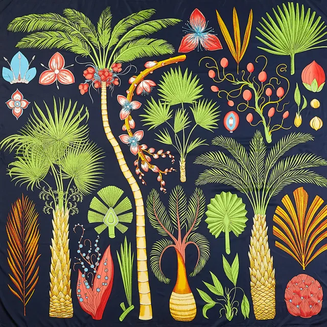 Imitation silk twill silk scarf Navy - Shop at LoveMi