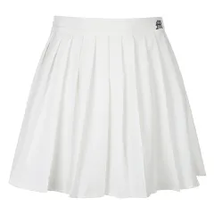 All-match pleated skirt - White - View 1