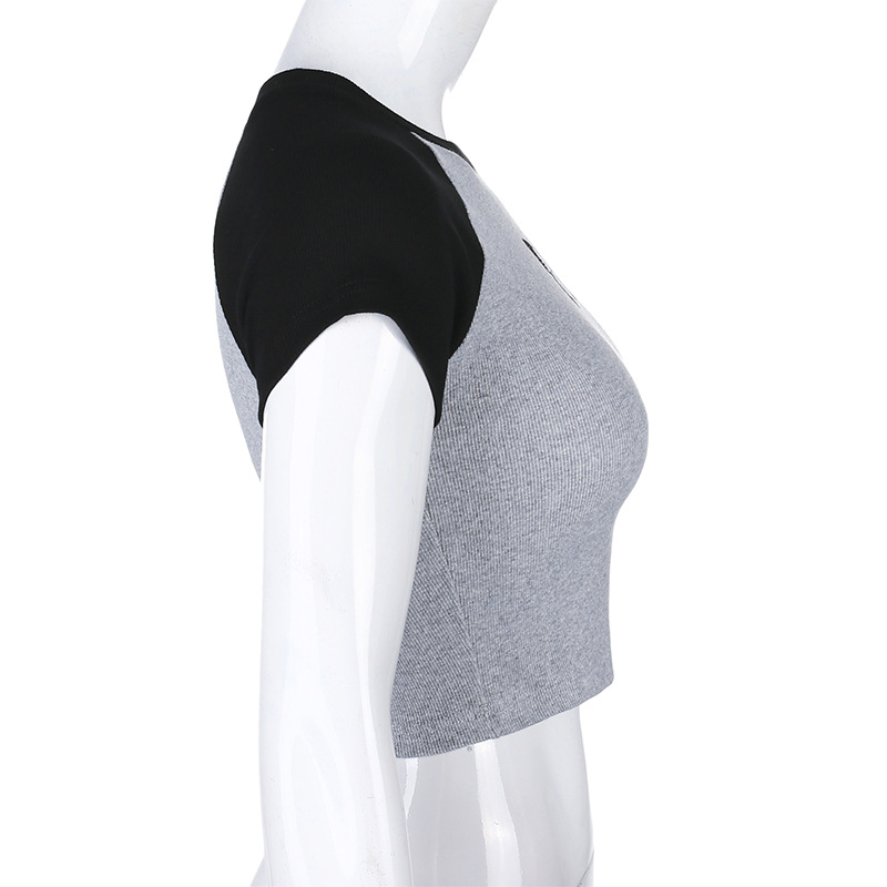 Women's Tide Hit Color Waistcoat Butterfly Print Tight-Fitting T-Shirt Bottoming Women