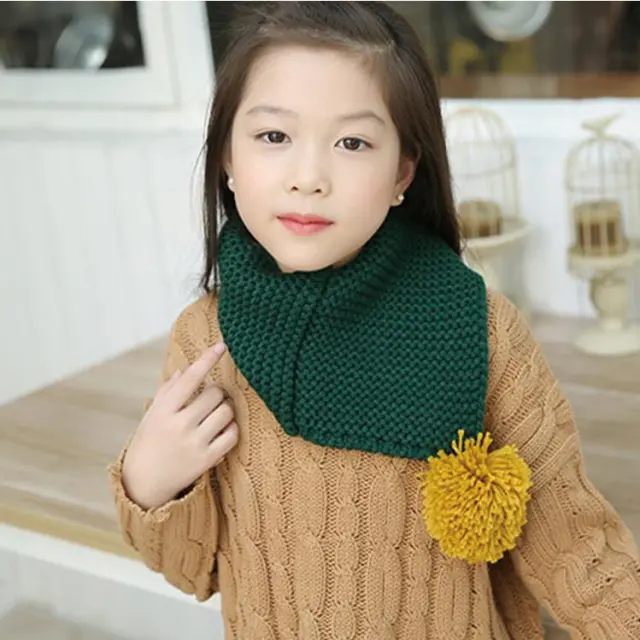 Winter wool knitting baby neck wrap Dark Green The Bulb - Shop at LoveMi