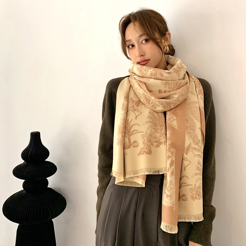 Women's Winter Thickened Warm Double-Sided Scarf