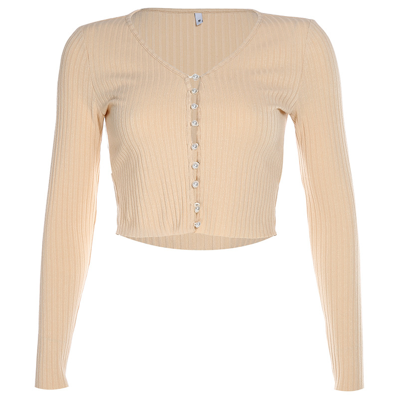 Pearl button cardigan top