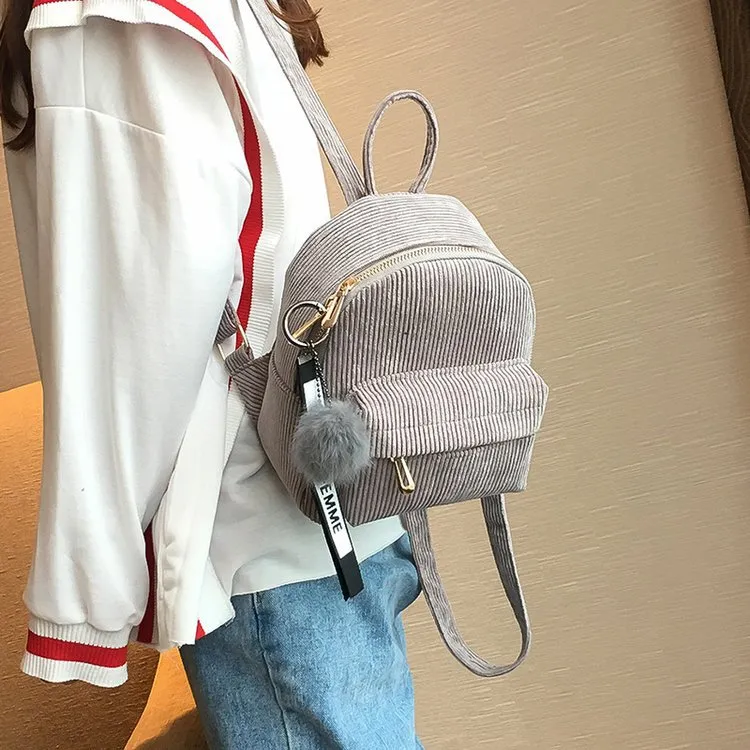 Trendy mini backpack - Grey