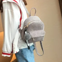 Trendy mini backpack - Grey - View 1