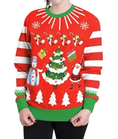 New Christmas round neck hoodie - Christmas Tree-S - View 1