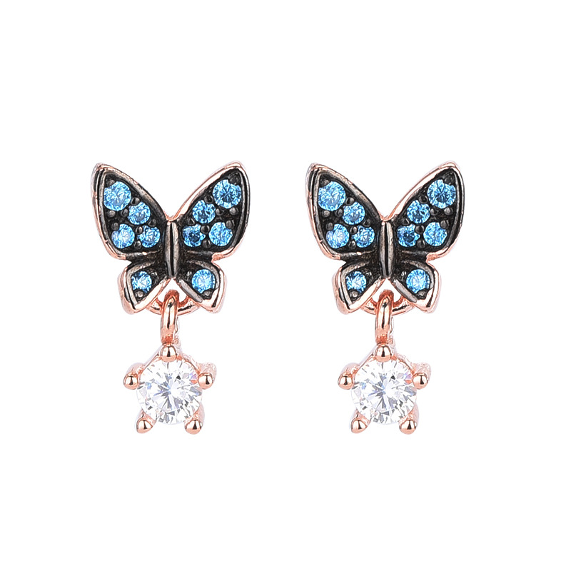 S925 butterfly earrings