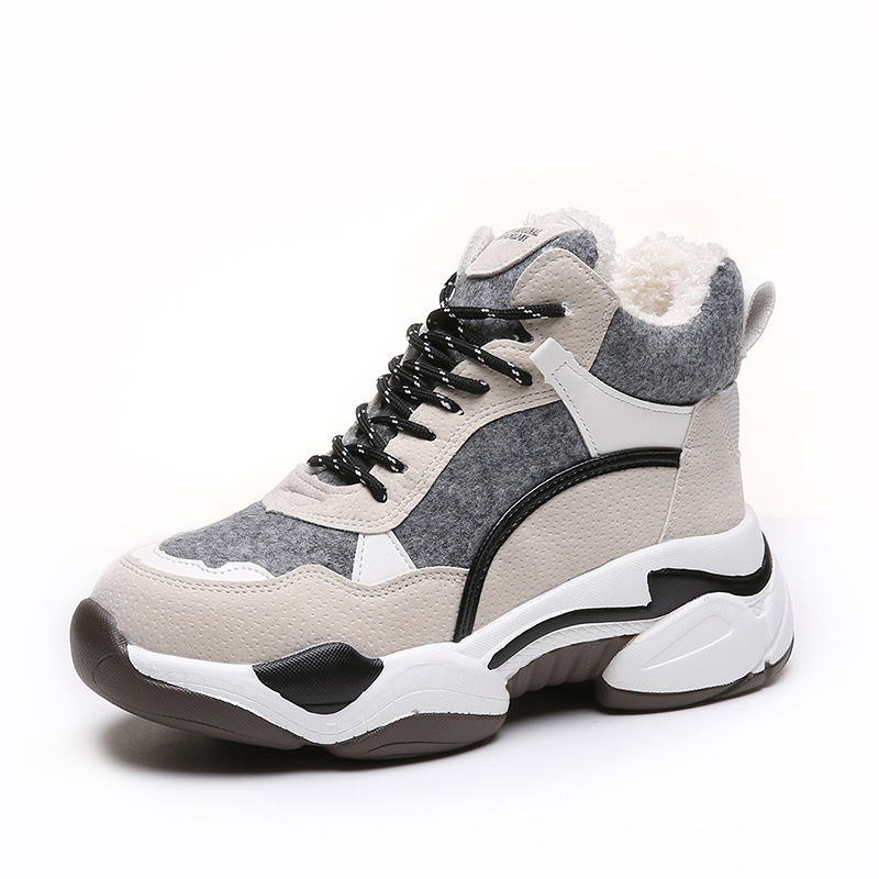 Fashion color matching all-match lace-up sports casual shoes