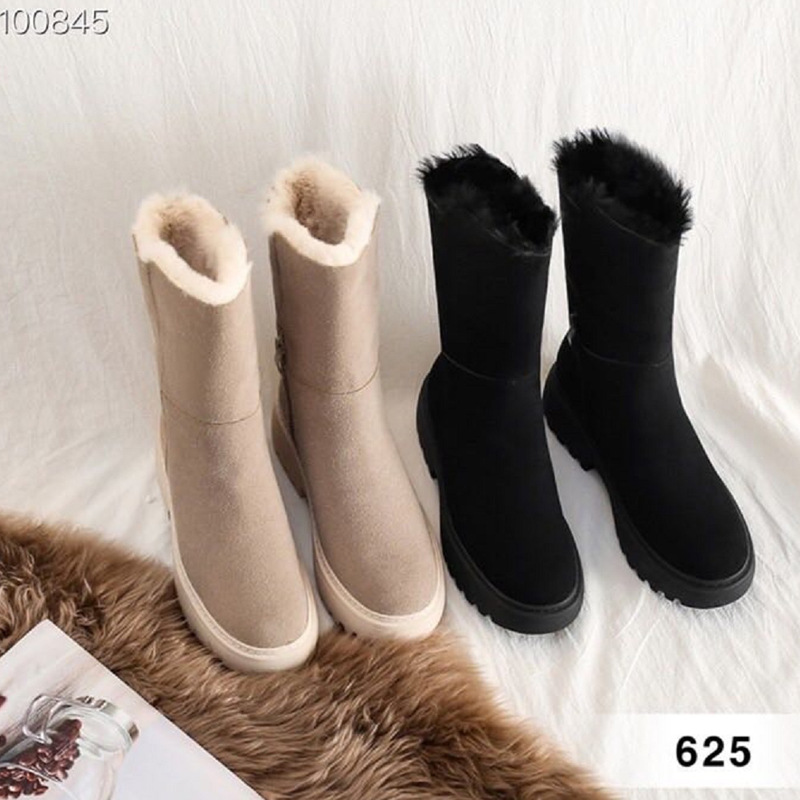 Two Cotton-Padded Shoes And Winter Plush Boots