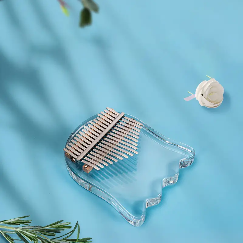 Acrylic Kalimba 17-Tone Transparent Crystal Thumb Piano Kalimba Finger Piano