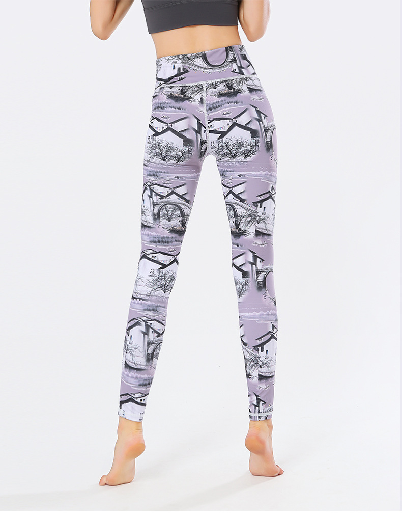 Breathable quick dry fitness nine - minute pants