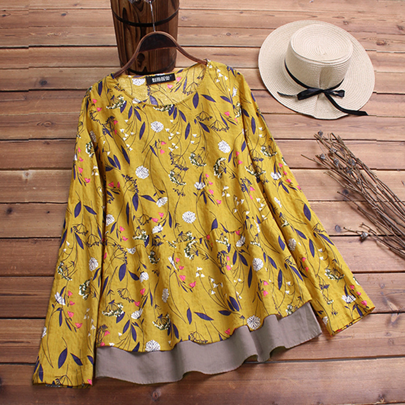 Printed fake two-piece jacket