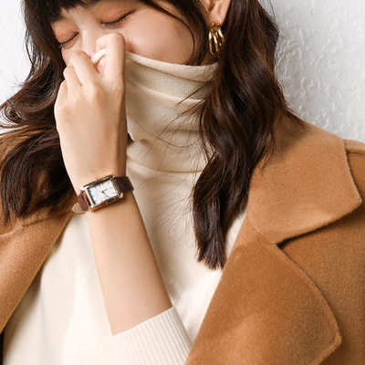 Heap Neck Thread Sleeve Thick Knit Base Shirt