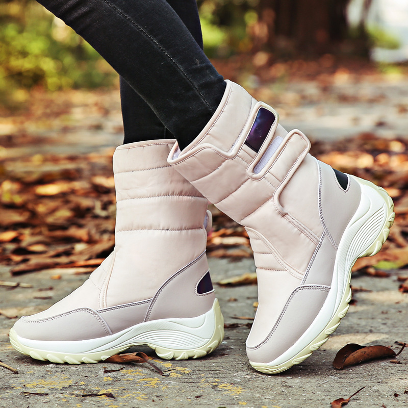 Women's shoes high-top plus velvet warm cotton shoes