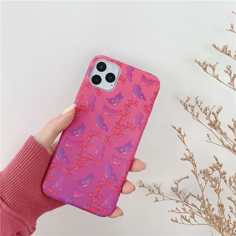 Black butterfly phone case
