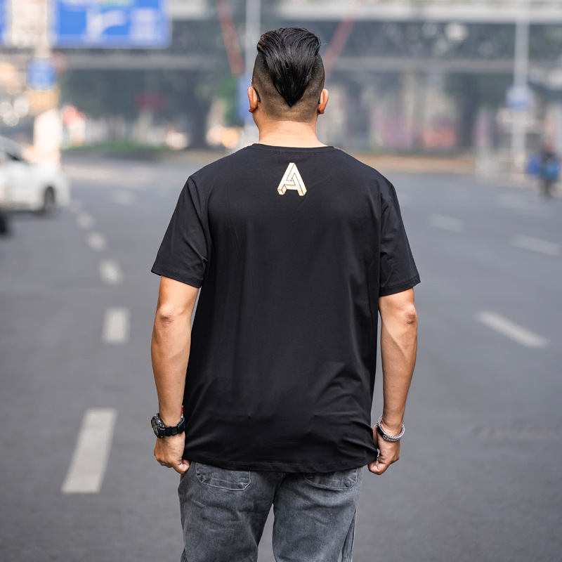 Summer Men's Bronzing Round Neck T-Shirt