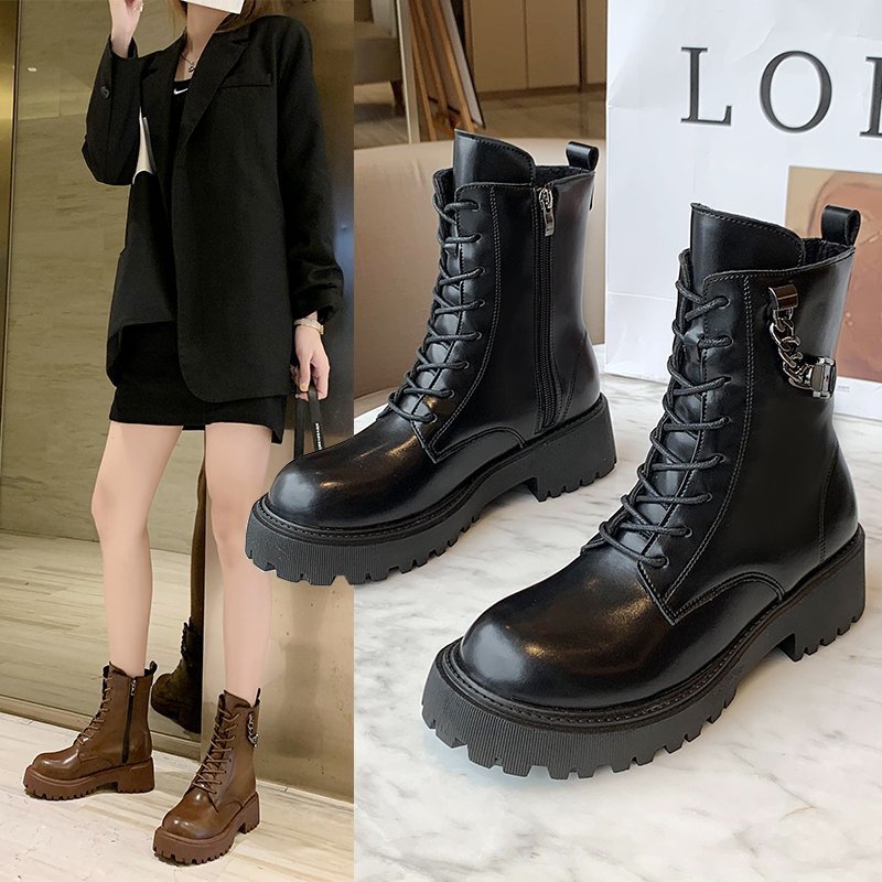 Net red tube high platform platform Martin boots