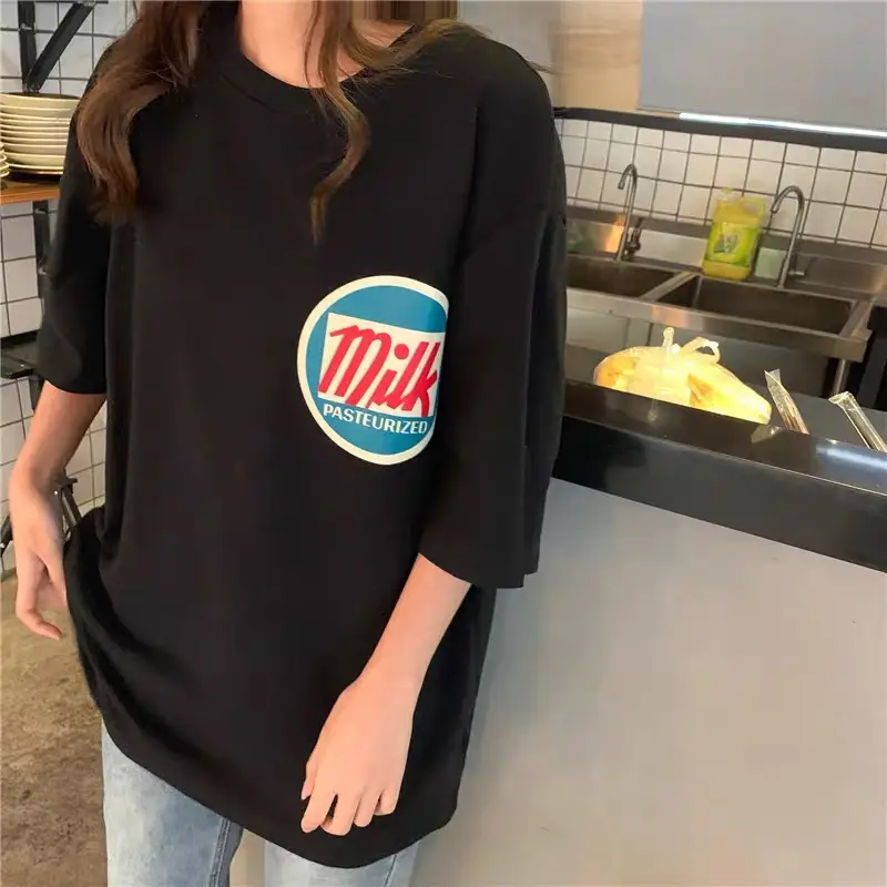 Student Korean Style Loose Wild Tide Ins Harajuku Bf Top