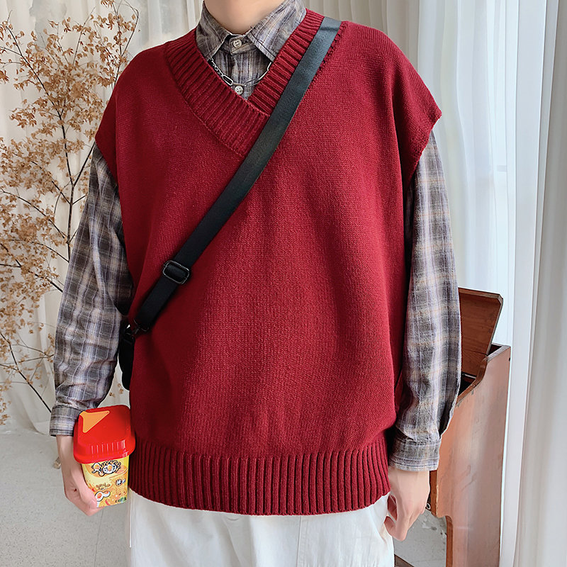 Sleeveless sweater coat autumn waistcoat vest