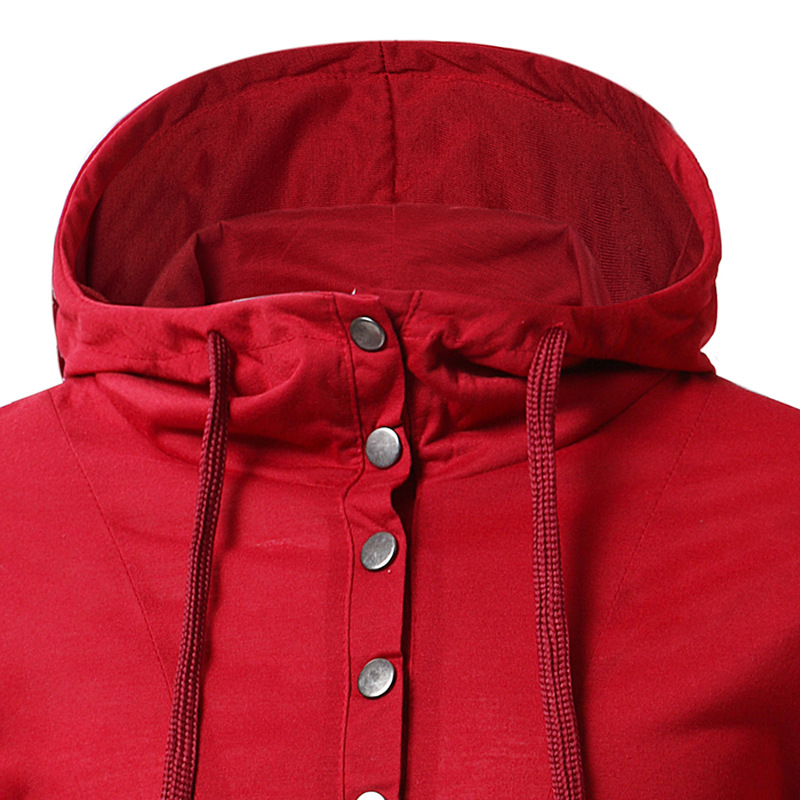 Men's Casual Hooded Slim Long-sleeved T-shirt Solid Color Sweater